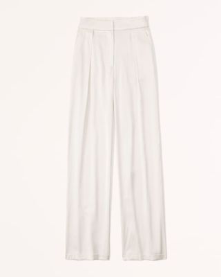 Abercrombie & Fitch + Satin Tailored Wide Leg Pant
