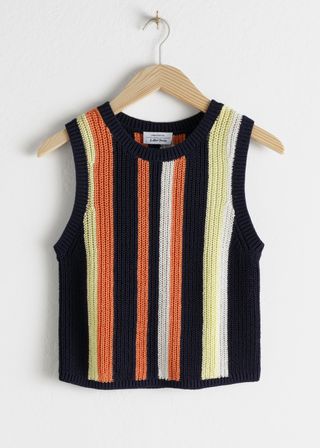 & Other Stories + Cotton Blend Striped Tank Top