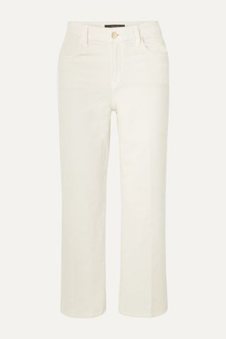 J Brand + Joan Cropped Cotton-Blend Corduroy Wide-Leg Pants