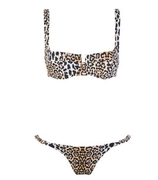Reina Olga + Leopard Brigitte Thin Scrunchie Bikini