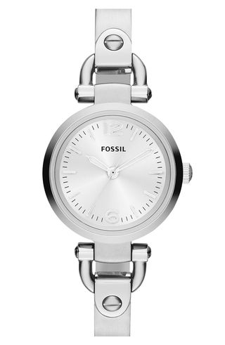 Fossil + Small Georgia Round Dial Bangle Watch