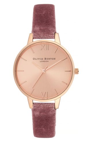 Olivia Burton + Velvet Strap Watch