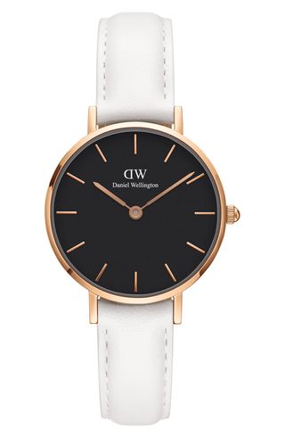 Daniel Wellington + Classic Petite Leather Strap Watch