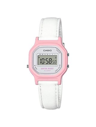 Casio + Classic Quartz Watch with Leather-Synthetic Strap