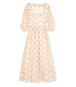 Brock Collection + Floral-Print Cotton-Poplin Maxi Dress