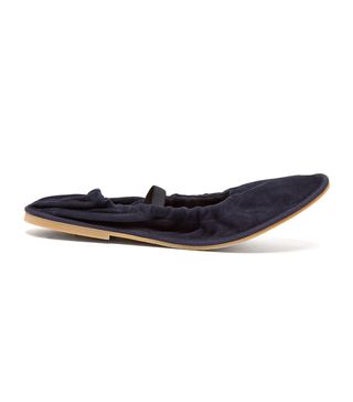 AlexaChung + Mary-Jane Suede Ballet Flats