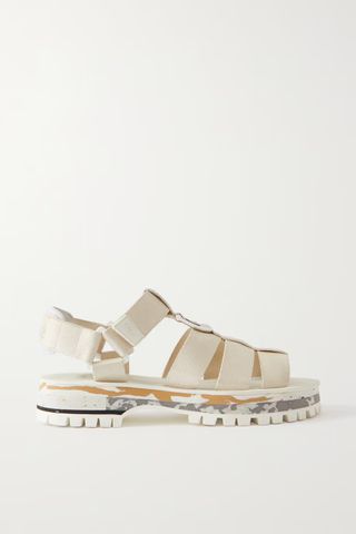 Chloé + + Net Sustain Nikie Embellished Webbing Flatform Sandals