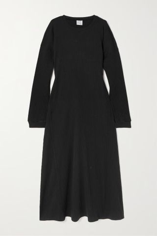 Baserange + Shaw Ribbed Organic Cotton Fleece Dress