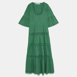 Zara + Limited Edition Studio Embroidered Dress