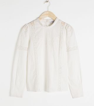 & Other Stories + Embroidered Cotton Blouse