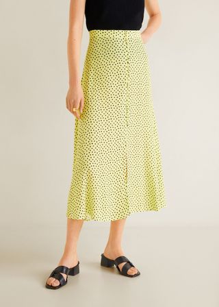 Mango + Polka Dots Midi Skirt