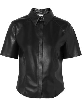 Nanushka + Clare Vegan Leather Shirt