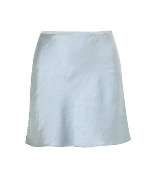 AlexanderWang.T + Crinkled-Satin Mini Skirt