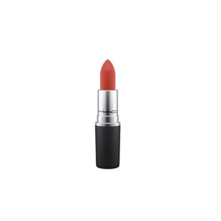 MAC + Powder Kiss Lipstick in Devoted to Chilli