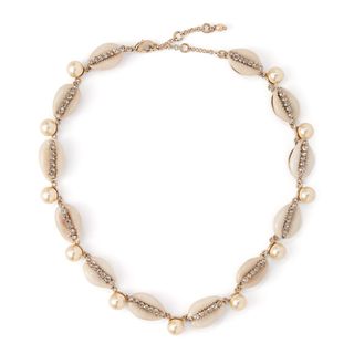 Etro + Shell, Crystal and Faux-Pearl Choker
