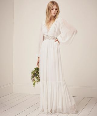 French Connection + Cari Sparkle Maxi Wedding Dress
