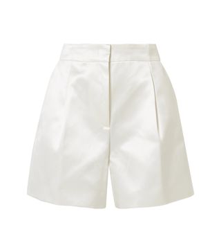 Gabriela Hearst + Hayworth Cotton And Silk-Blend Satin Shorts