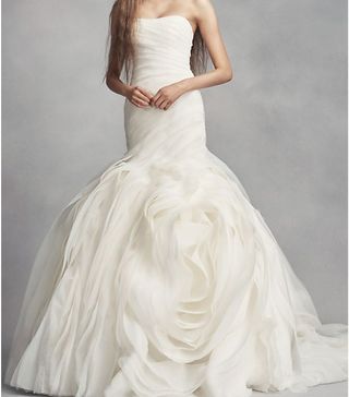 White by Vera Wang + Bias-Tier Trumpet Wedding Dress