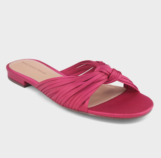 Who What Wear x Target + Grace Satin Knotted Slide Sandals