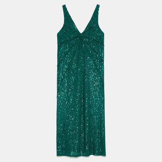Zara + Seamed Sequin Dress