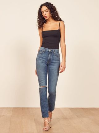 Reformation + Liza High Straight Jeans