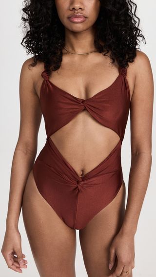 Andrea Iyamah + Rora Cut Out One Piece Swimsuit