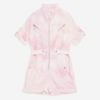 Topshop + Pink Tie-Dye Playsuit
