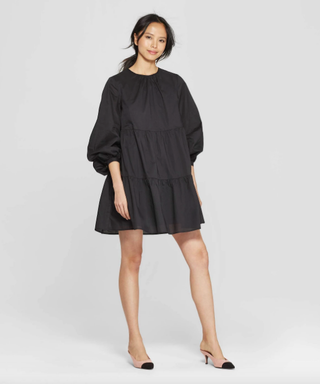 Who What Wear Collection + Button-Down Flowy Tiered Mini Dress