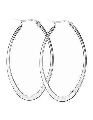 Amazon + Titanium Steel Hoop Earrings