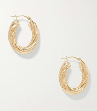 Stone and Strand + Bold Gold Hoop Earrings
