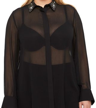 Addition Elle Love and Legend + Solid Sheer Button Down