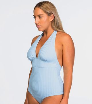 Peony + Cornflower Halter One Piece