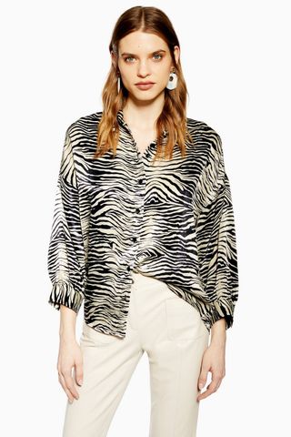 Topshop + Zebra Print Shirt