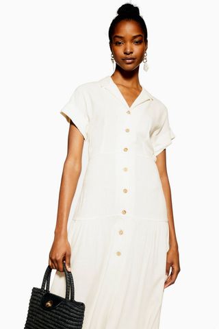 Topshop + Shirt Dress with Linen