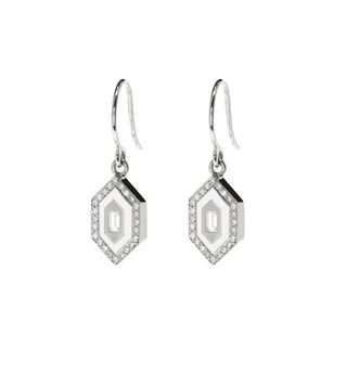 Azlee Jewelry + N/S Small Diamond Enamel Earrings