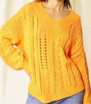 Charli + Freesia Sweater in Tangerine