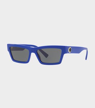Versace + Blue Medusa Ares Cat Eye Sunglasses