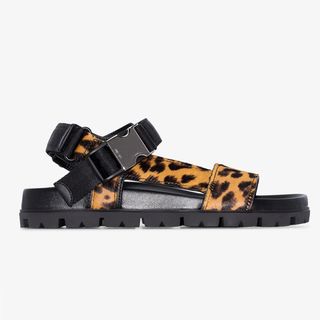 Prada + Multicoloured Leopard Sandals
