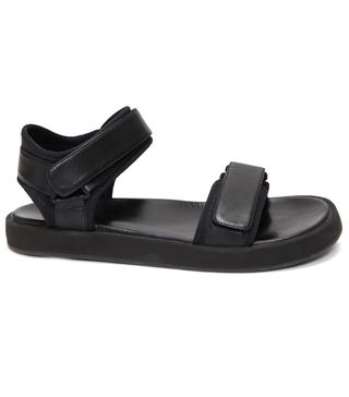 The Row + Velcro-Strap Leather Sandals
