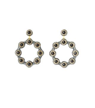 Soru Jewellery + Onyx Hoop Earrings: Rent For