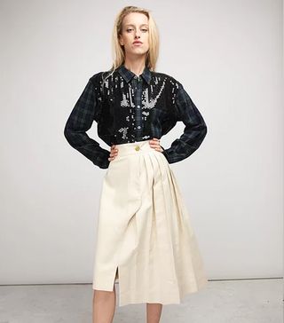 Ode to Odd + Half Pleated Skirt: Rent For