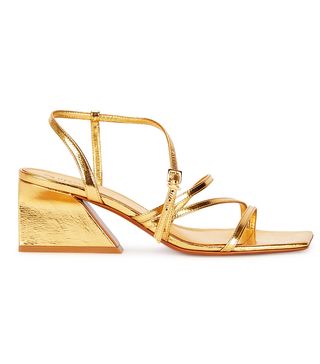 Mercedes Castillo + Kelise 65 Gold Leather Sandals