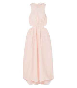 Jil Sander + Cutout Canvas Maxi Dress