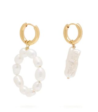 Timeless Pearly + Pearl Huggie Earrings