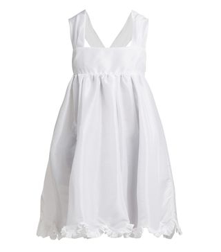 Cecilie Bahnsen + Pil Ruffle-Trimmed Satin Mini Dress