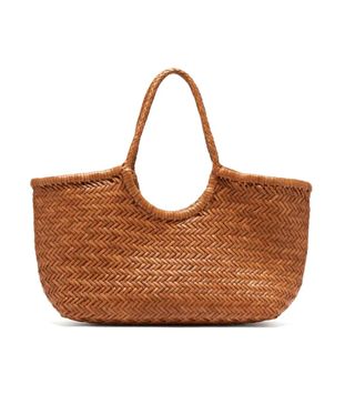 Dragon Diffusion + Nantucket woven-leather basket bag