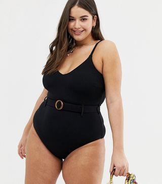 New Look + Curve Belted Swimsuit