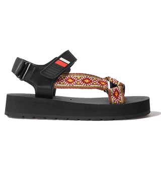 Prada + Nomad Logo-Embossed Rubber and Leather-Trimmed Canvas Sandals