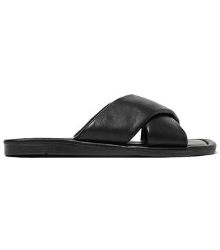 M&S Collection + Leather Flat Open Toe Sliders