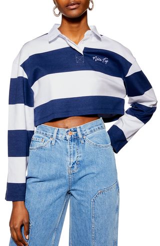 Topshop + Nice Try Rugby Polo Crop Top